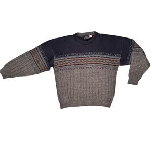Vtg Peconic Bay Pullover Sweater Sz XL Heavy Knit 80s USA Made Hipster Normcore